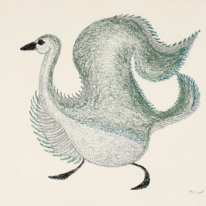 Pitaloosie Saila Original Drawing - Bird Strutting Proudly