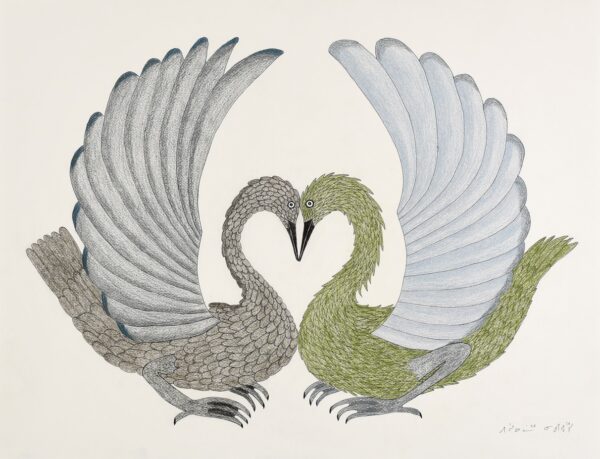 Original Drawing by Pitseolak Niviaqsi (Love Birds)
