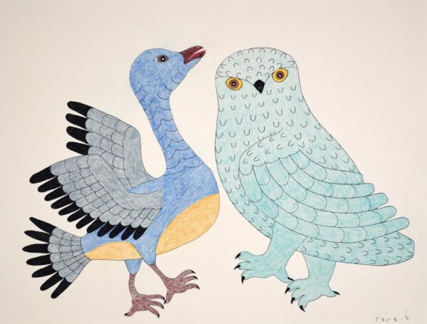 Mialia Jaw Original Drawing (Goose and Owl)